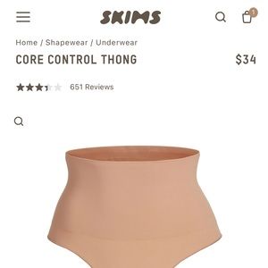 SKIMS core control mid waist thong